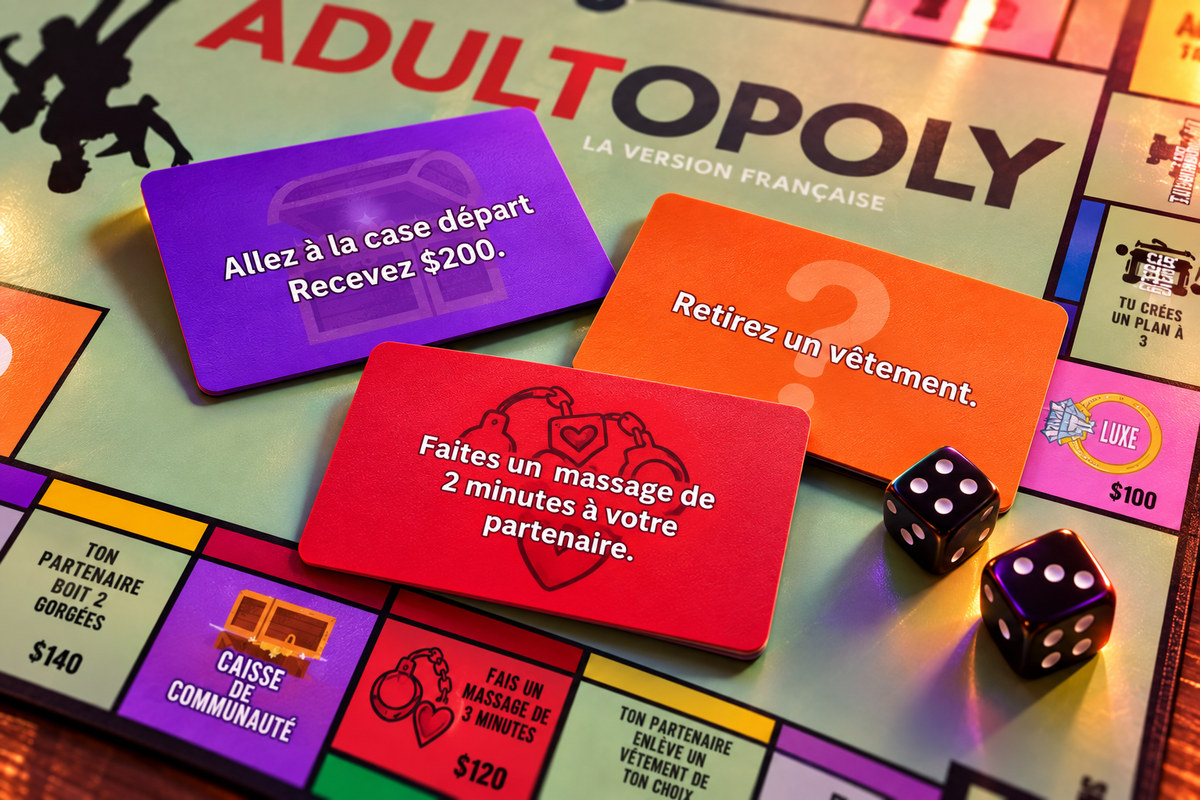 Détail du plateau Adultopoly
